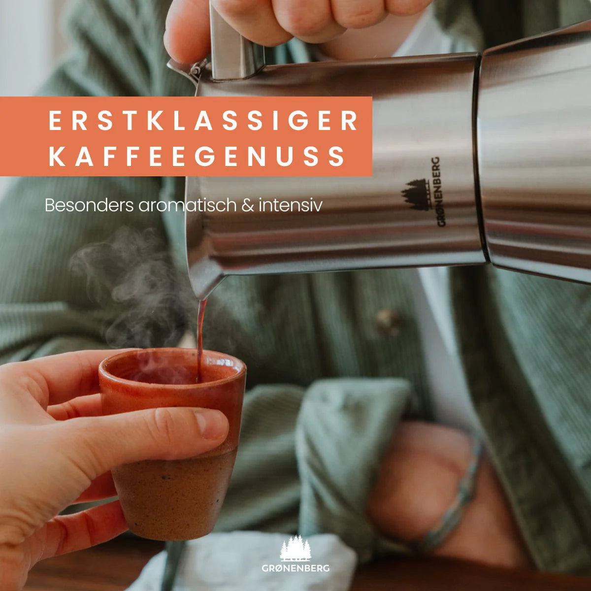Grønenberg Espressokocher Edelstahl